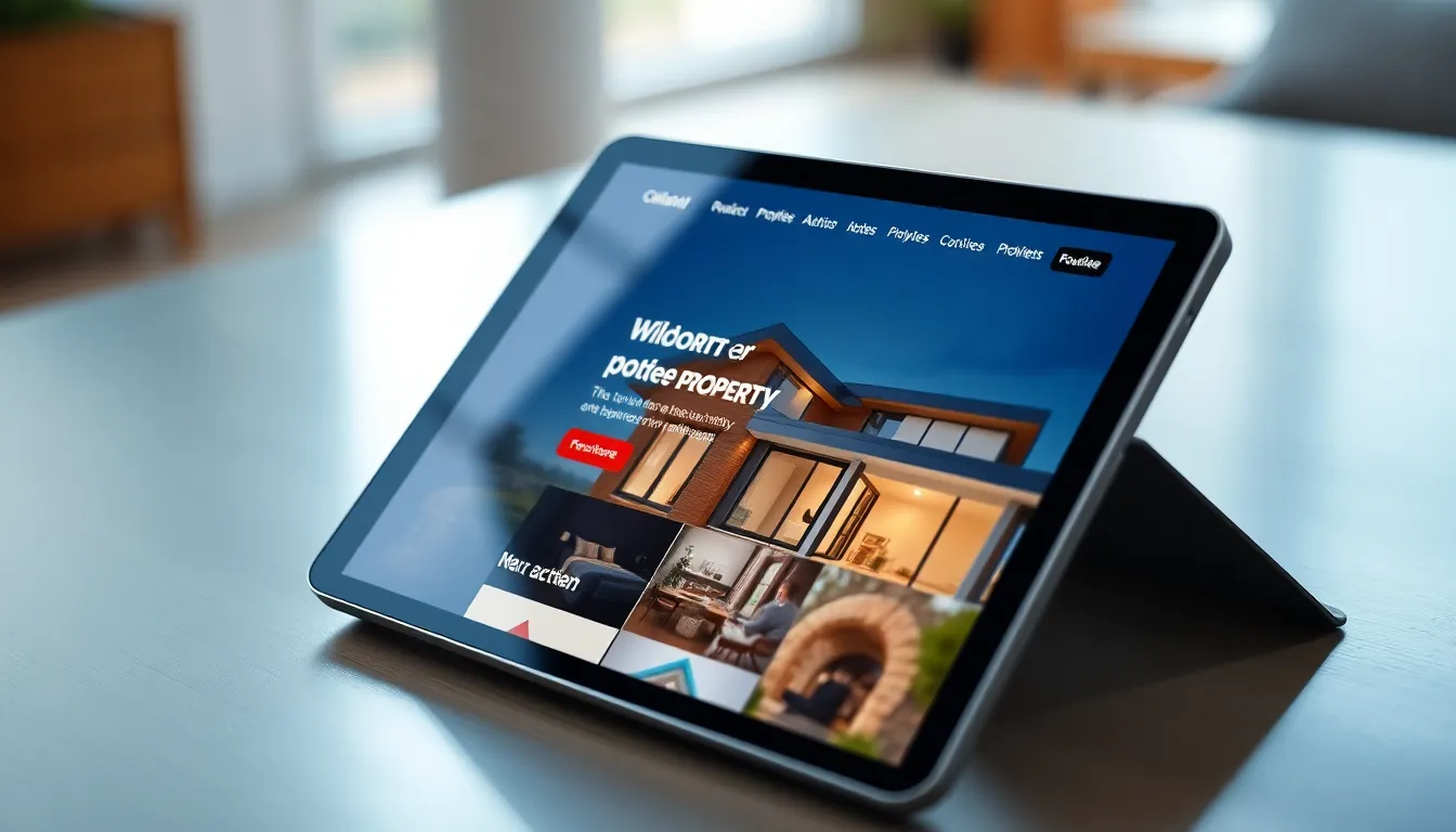 Tampilan modern website perusahaan properti di Bandung, menampilkan layanan jasa pembuatan website perusahaan properti di Bandung yang profesional dan responsif.