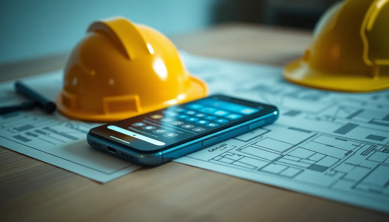 Laptop dengan tampilan website profesional untuk kontraktor bangunan, menawarkan Jasa Pembuatan Website Kontraktor di Malang.