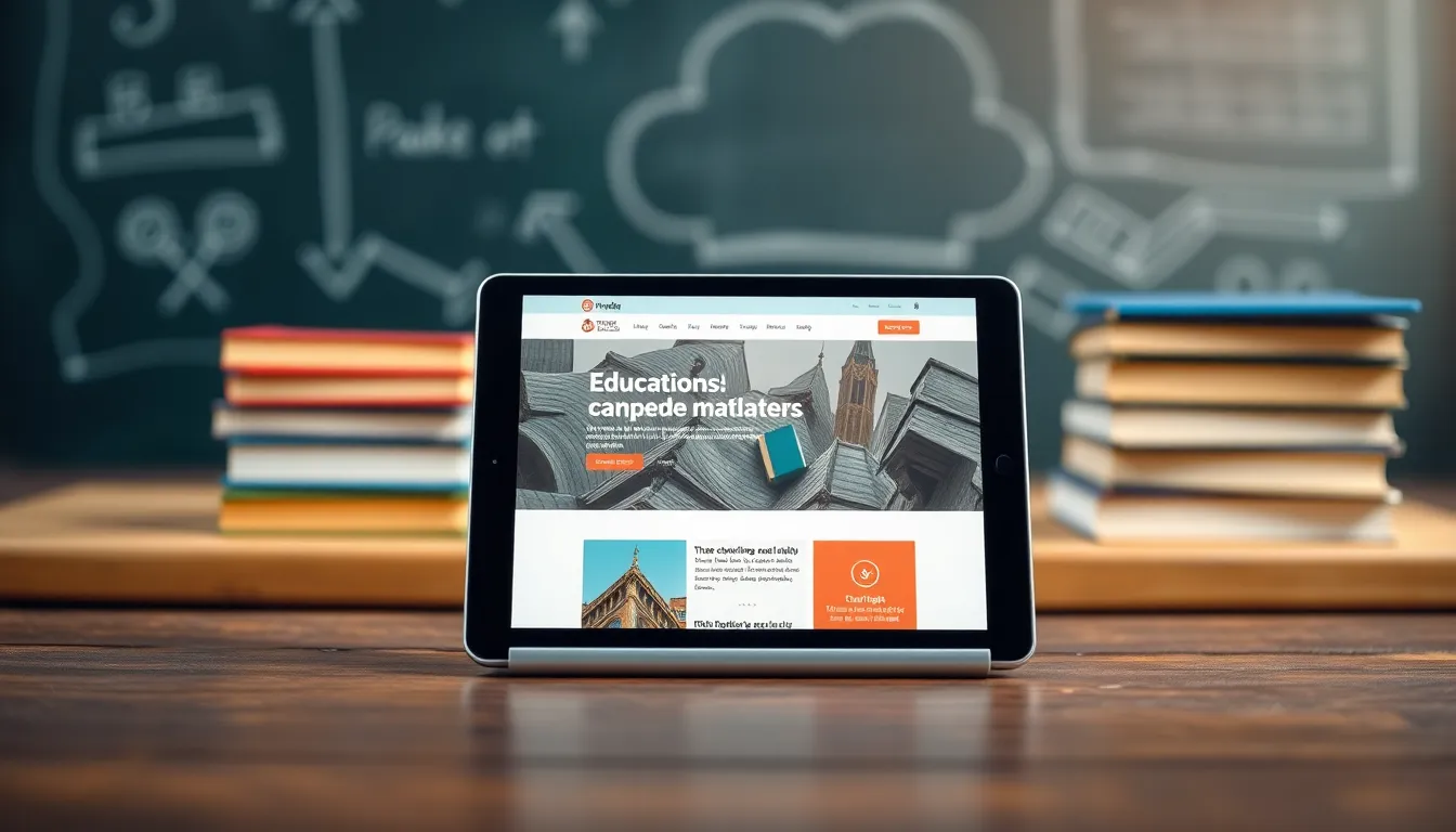 Halaman beranda website lembaga pendidikan dengan menu akademik dan pendaftaran, menonjolkan jasa pembuatan website lembaga pendidikan di Medan.