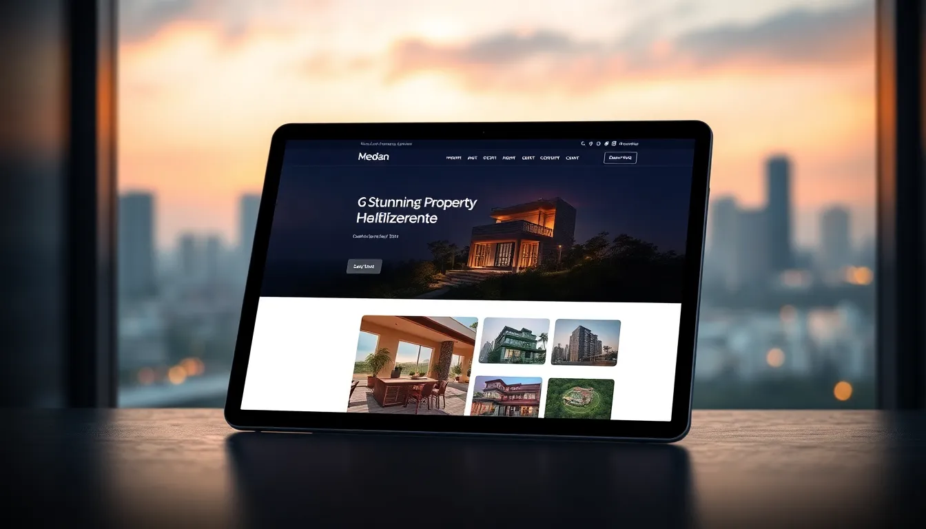 Website profesional perusahaan properti dengan fitur pencarian properti, jasa pembuatan website perusahaan properti di Medan.