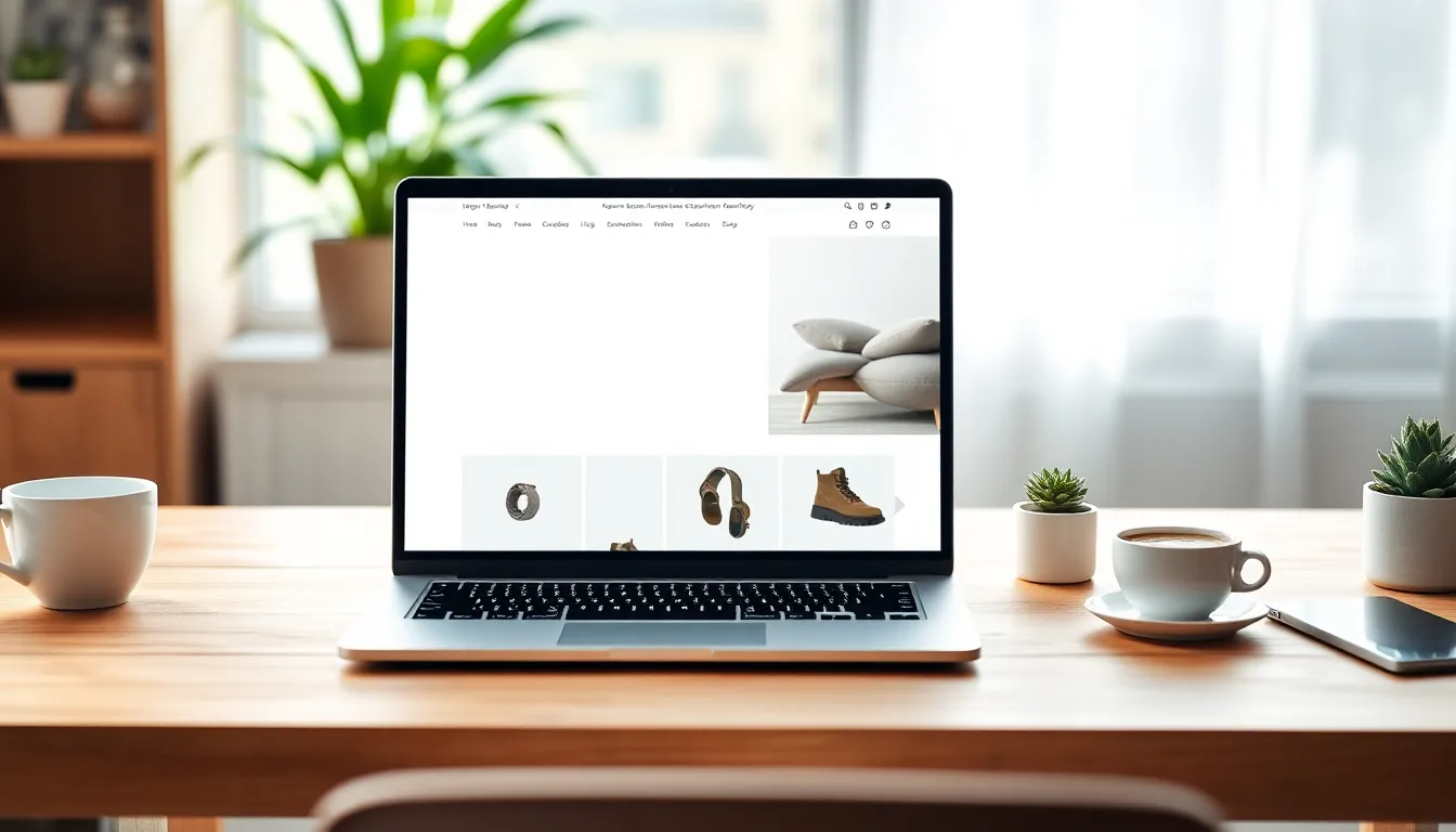 Tampilan website toko online modern pada laptop dan smartphone, layanan Jasa Pembuatan Website Toko Online di Tangerang.